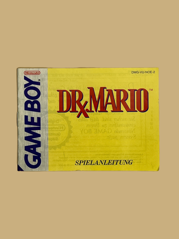 Game boy dr. mario booklet front