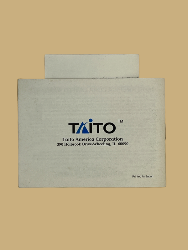 Game boy elevator action booklet back