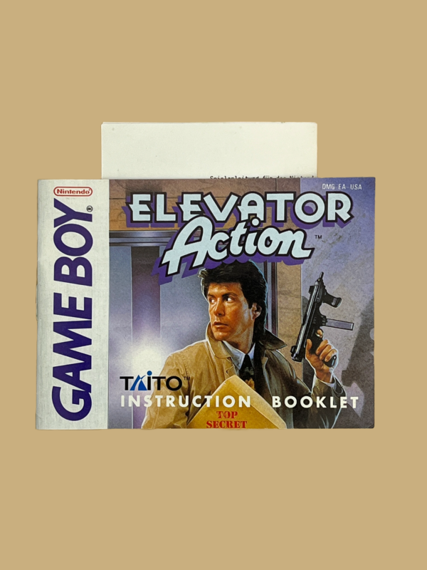 Game boy elevator action booklet front