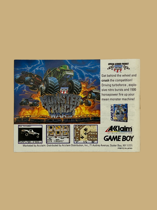 Game boy nba jam booklet back