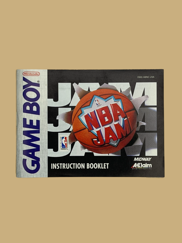 Game boy nba jam booklet front