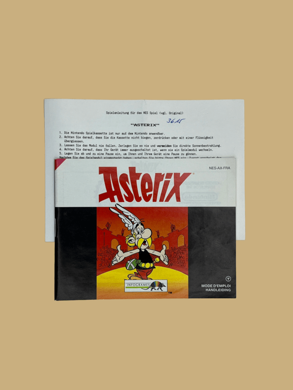 Nes astérix mit booklet front booklet