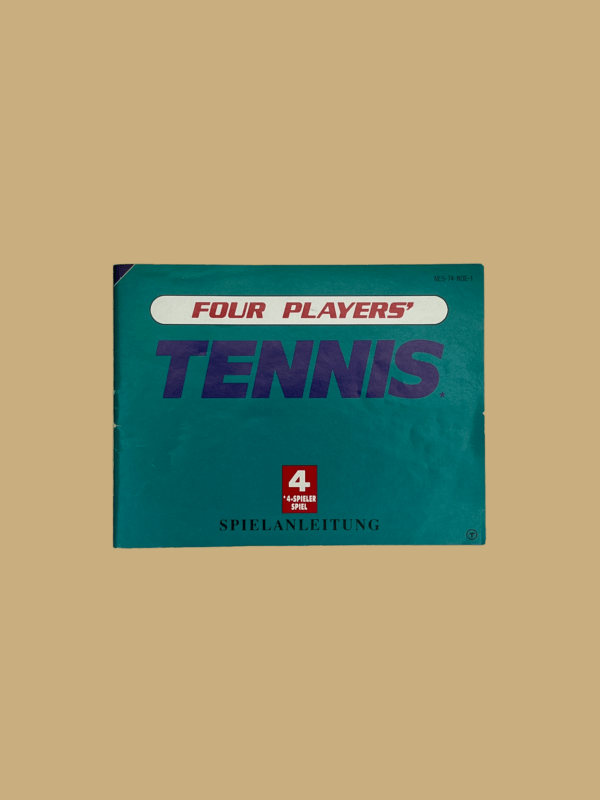 Nes four players tennis mit booklet front booklet