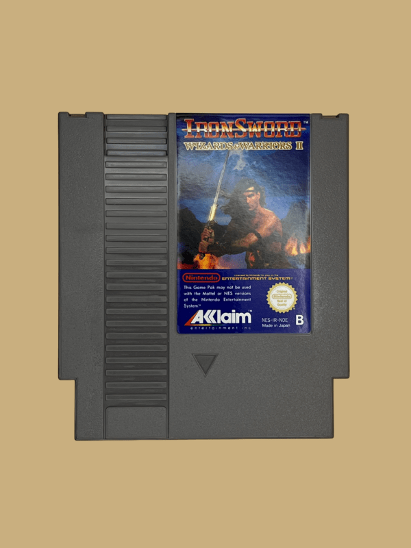 Nes iron sword wizards & warriors ii mit booklet front