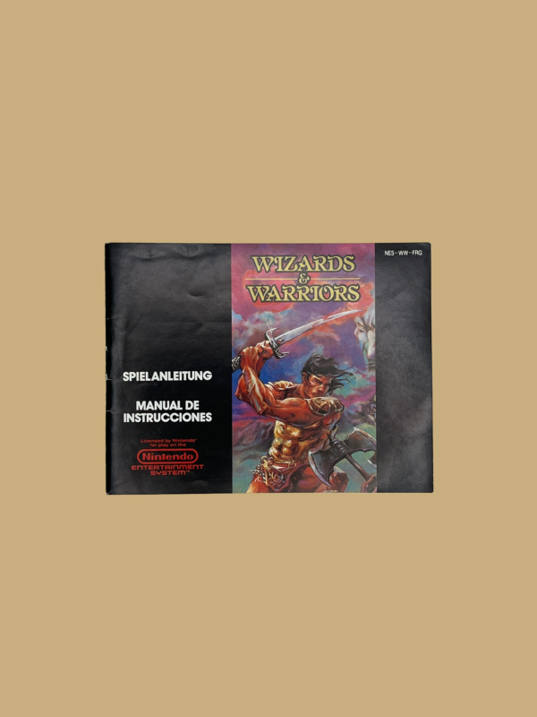 Nes wizards & warriors mit booklet front booklet