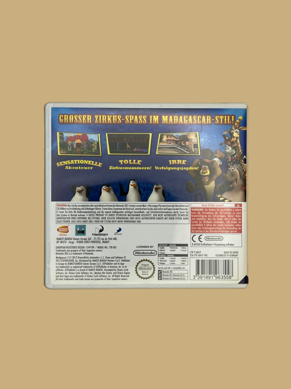 3ds madagascar 3 flucht durch europa back