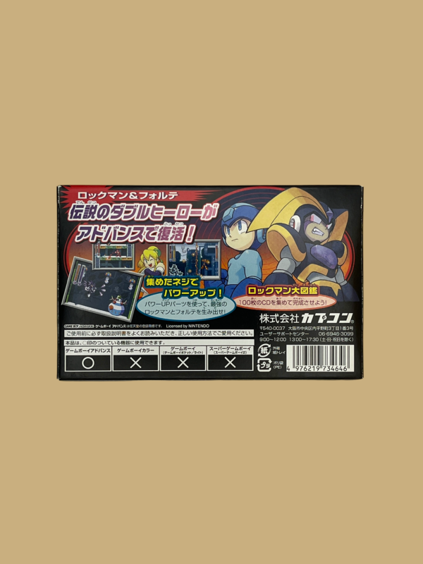 Game boy advance rockman & forte back