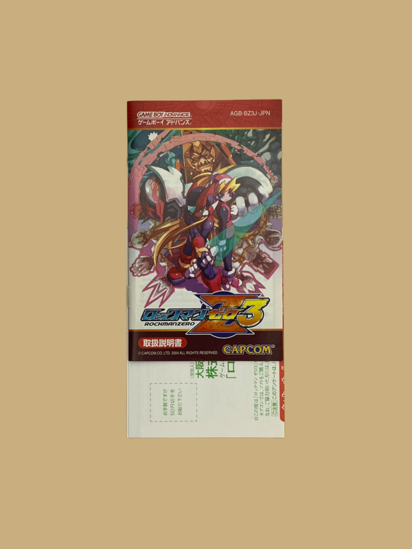 Game boy advance rockman zero 3 booklet
