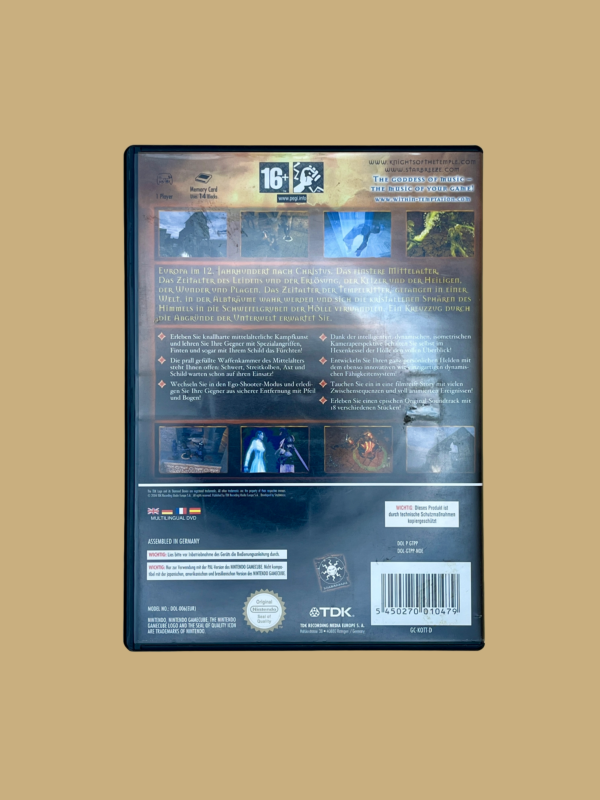 Gamecube knights of the temple infernal crusade back