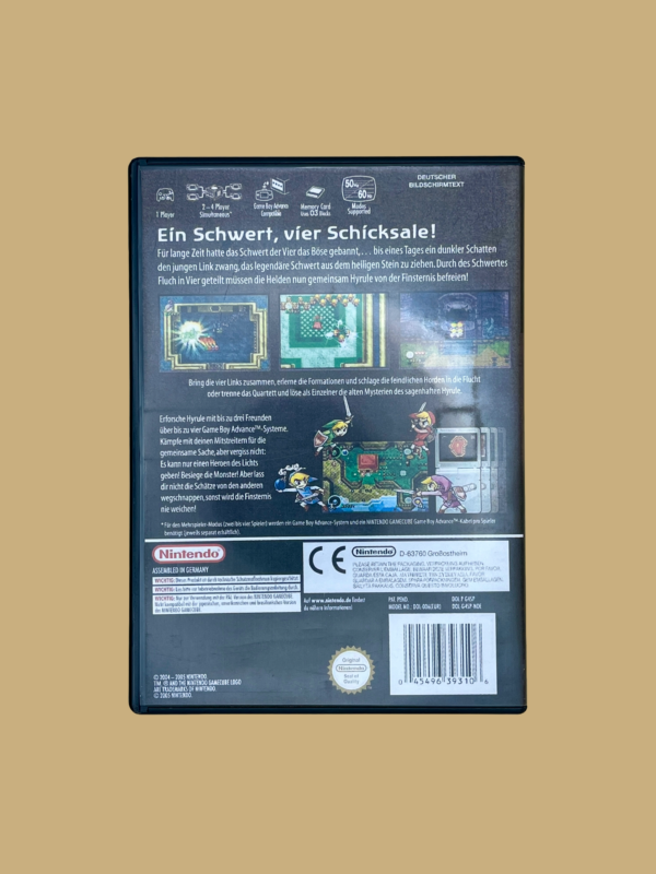 Gamecube the legend of zelda four swords adventures back