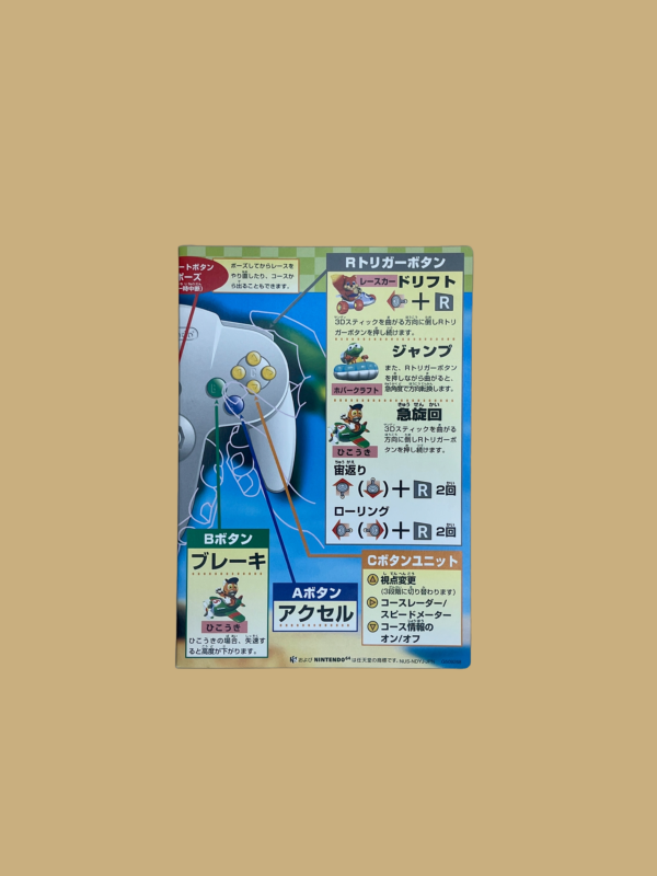 Nintendo 64 diddy kong racing booklet zusatz