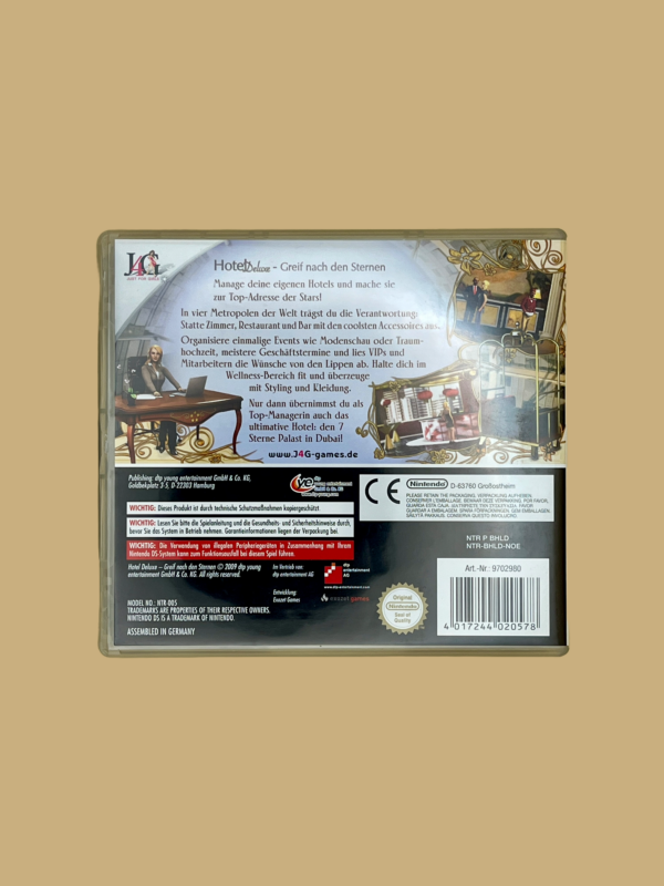Nintendo ds j4g hotel deluxe greif nach den sternen back