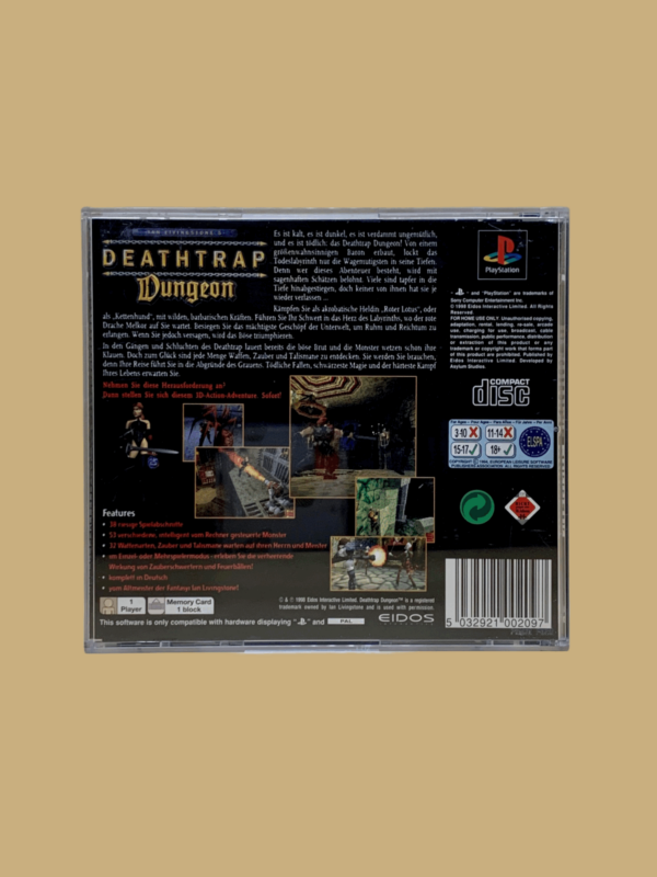 Playstation 1 deathtrap dungeon back