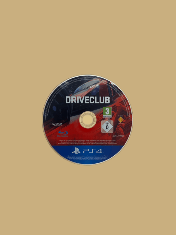 Playstation 4 driveclub disc