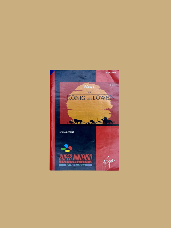 Snes der könig der löwen booklet front