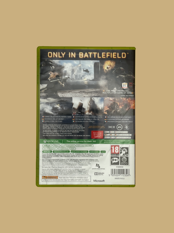 Xbox 360 battlefield 4 back