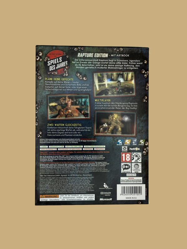 Xbox 360 bioshock 2 rapture edition back