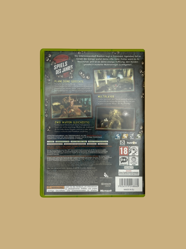 Xbox 360 bioshock 2 rapture edition hülle back