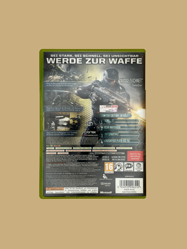 Xbox 360 crysis 2 back