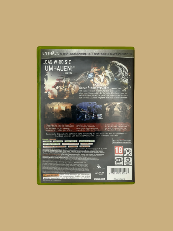 Xbox 360 gears of war 2 back