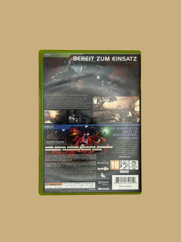 Xbox 360 halo 3 odst back