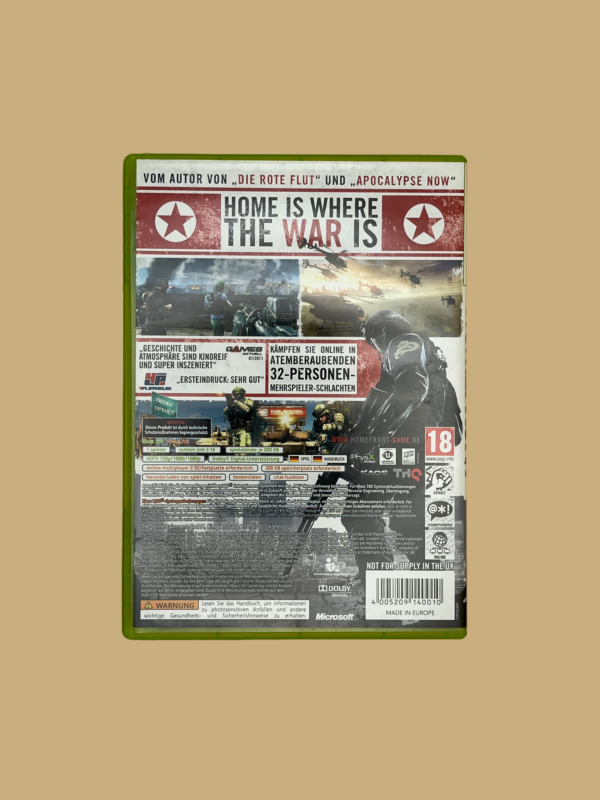 Xbox 360 homefront back
