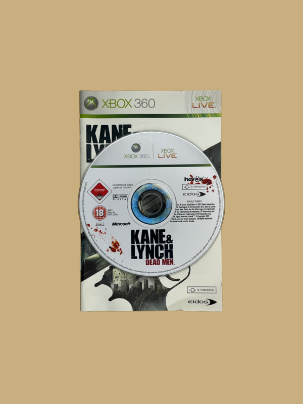 Xbox 360 kane & lynch dead men disc