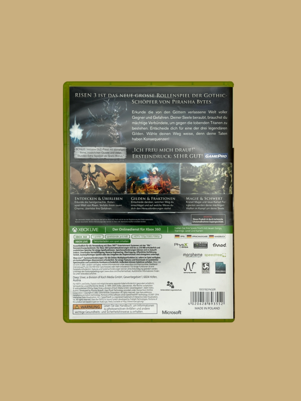 Xbox 360 risen 3 titan lords back