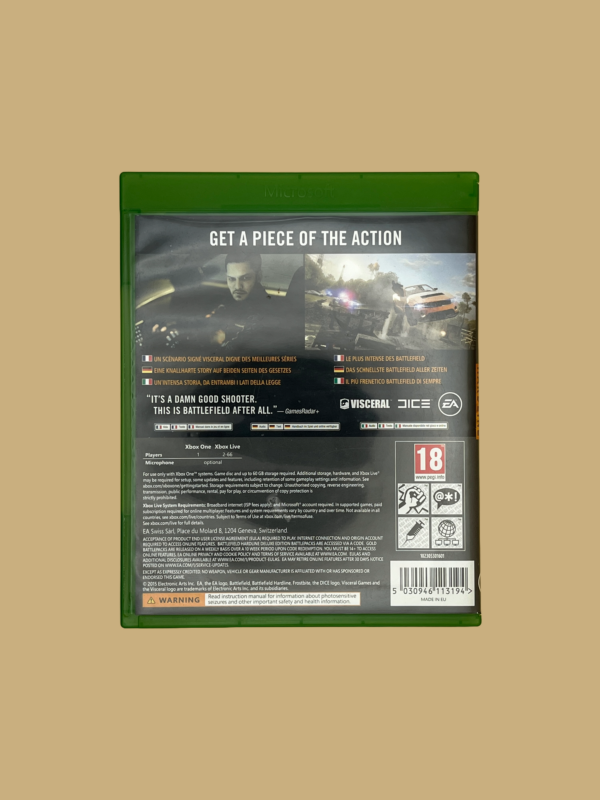 Xbox one battlefield hardline back