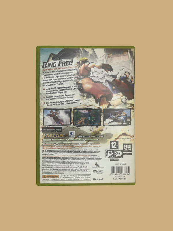 Xbox 360 street fighter iv back