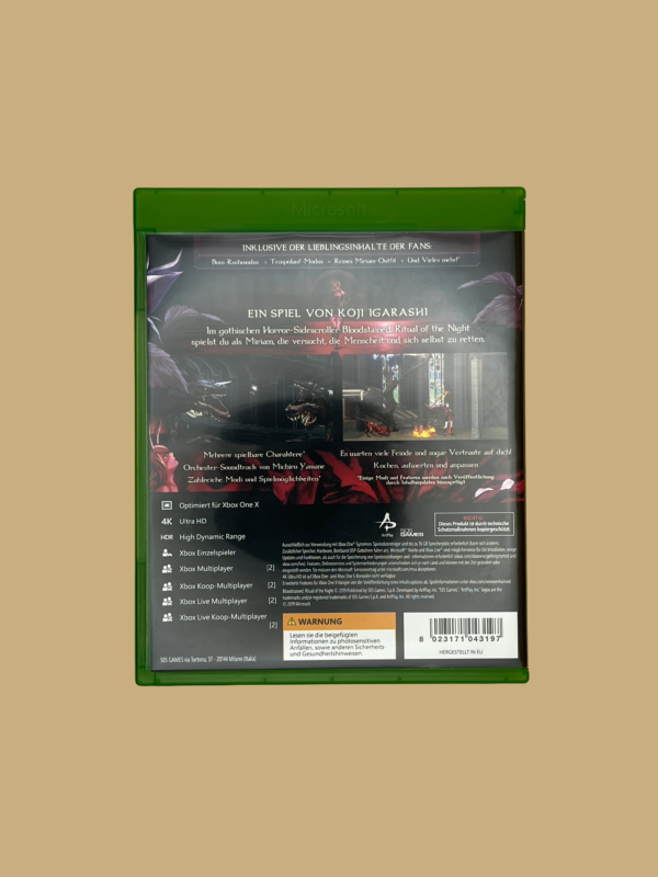 Xbox one bloodstained ritual of the night back