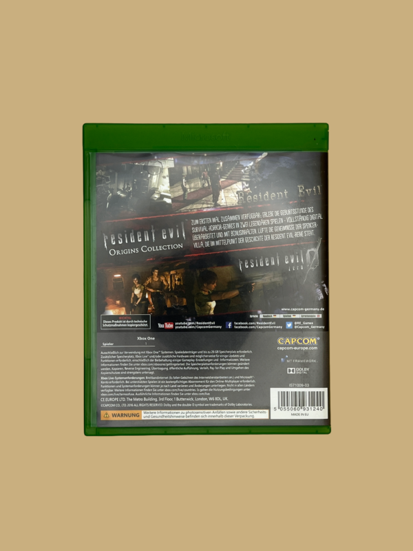 Xbox one resident evil origins collection back