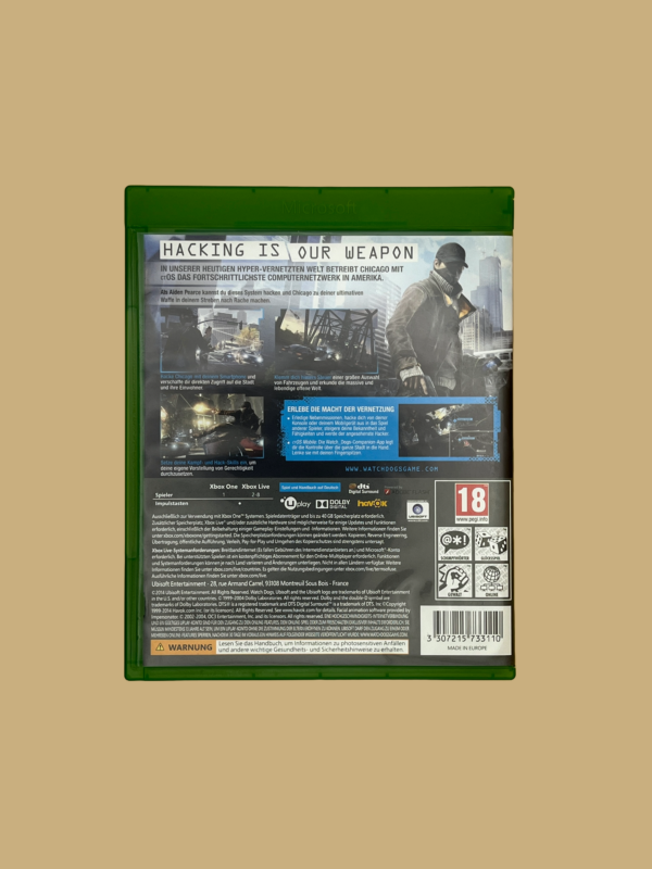 Xbox one watch dogs back