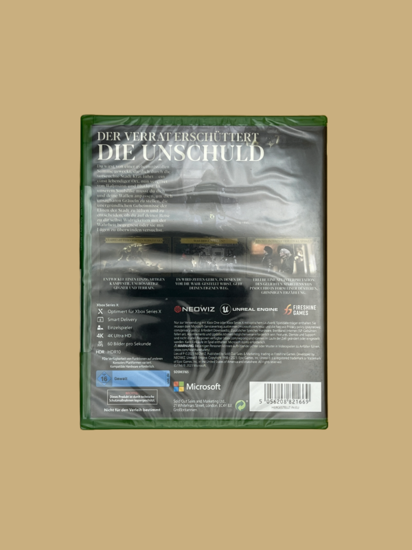 Xbox series x lies of p back