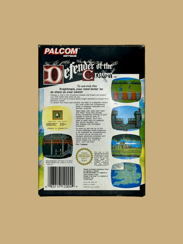 Nes defender of the crown back