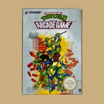 Nes teenage mutant hero turtles ii the arcade game box front