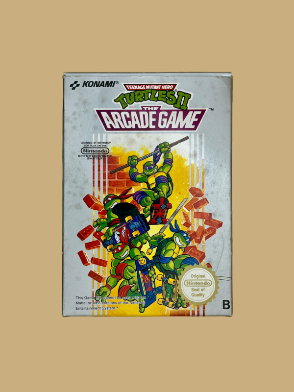 Nes teenage mutant hero turtles ii the arcade game box front
