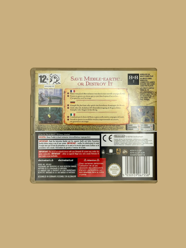 Nintendo ds the lord of the rings conquest back