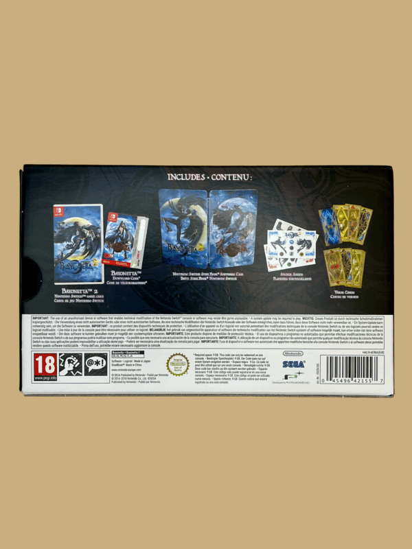 Nintendo switch bayonetta special edition back