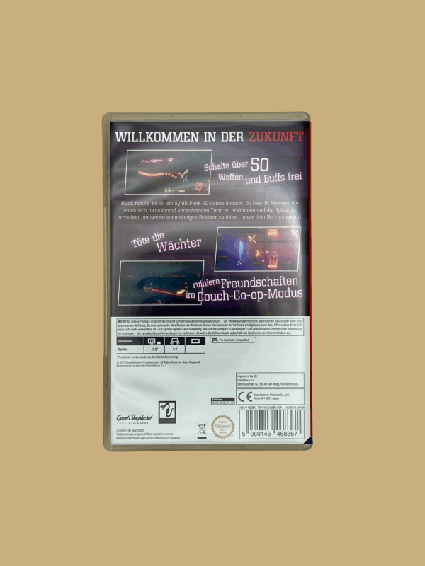 Nintendo switch black future'88 back