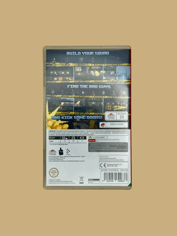 Nintendo switch door kickers action squad back