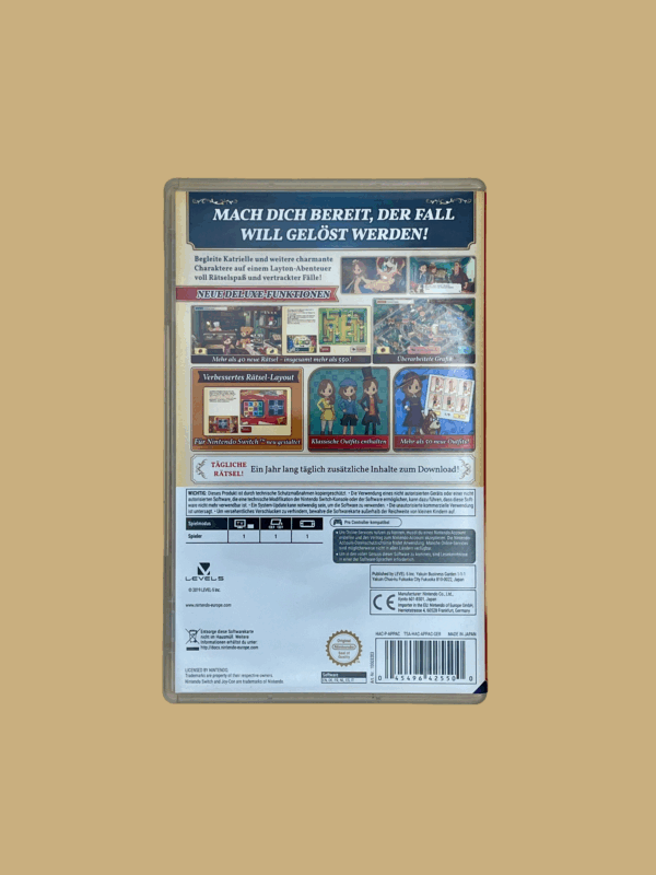 Nintendo switch layton's mystery journey katrielle und die verschwörung der millionäre back