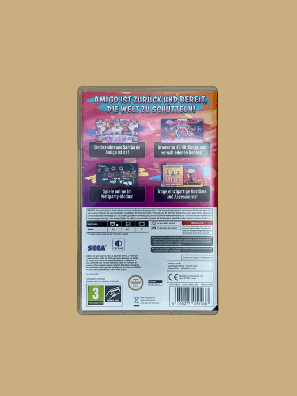 Nintendo switch samba de amigo party central back