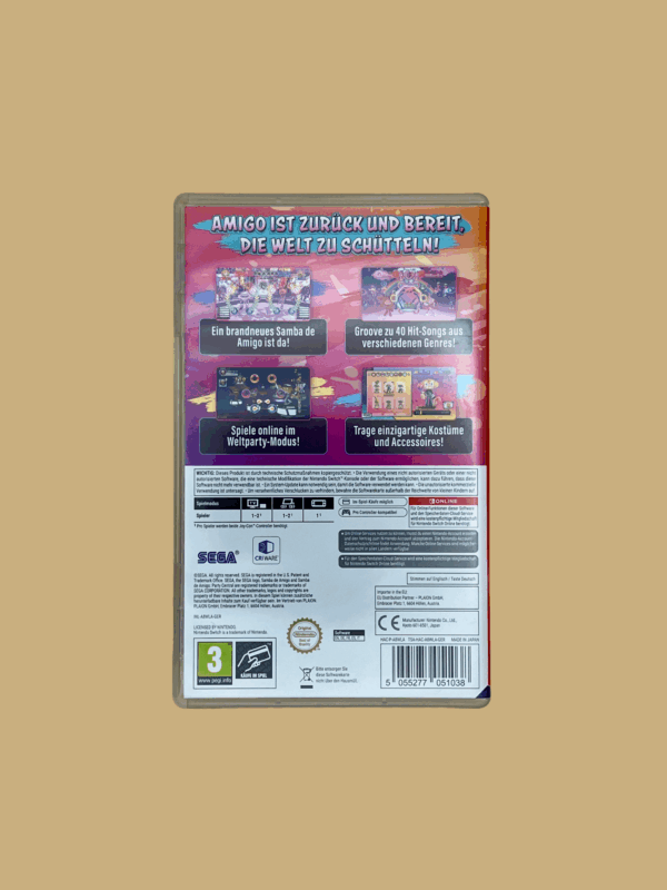 Nintendo switch samba de amigo party central back