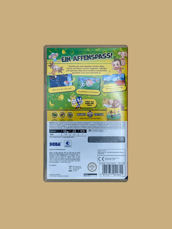 Nintendo switch super monkey ball banana mania launch edition back