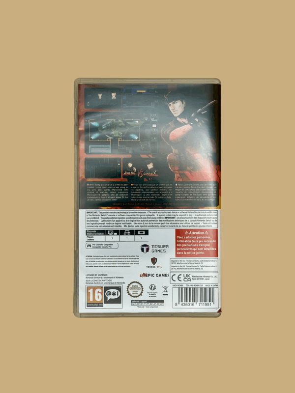 Nintendo switch unmetal collector's edition game back