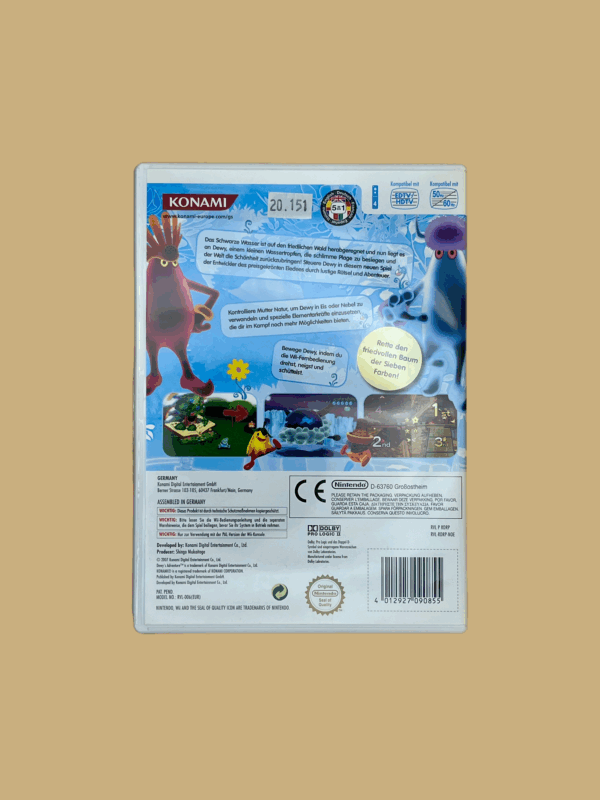 Nintendo wii dewy's adventure back
