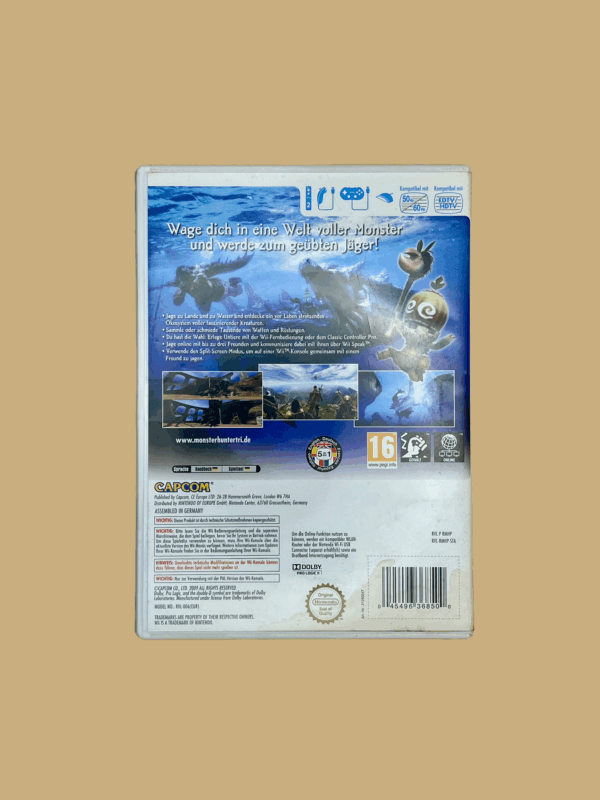 Nintendo wii monster hunter 3 tri back