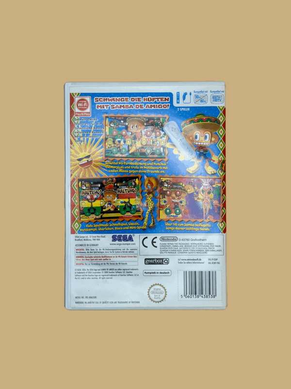 Nintendo wii samba de amigo back