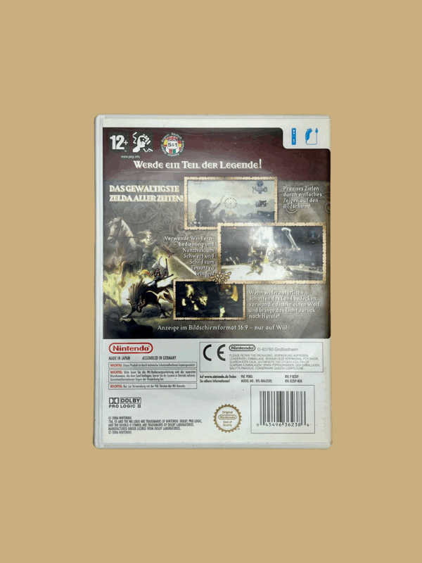 Nintendo wii the legend of zelda twilight princess back
